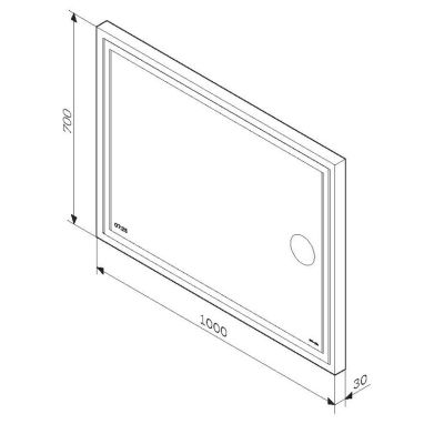 AM.PM Зеркало с LED подсветкой, часами и косметическим зеркалом M91AMOX1003WG